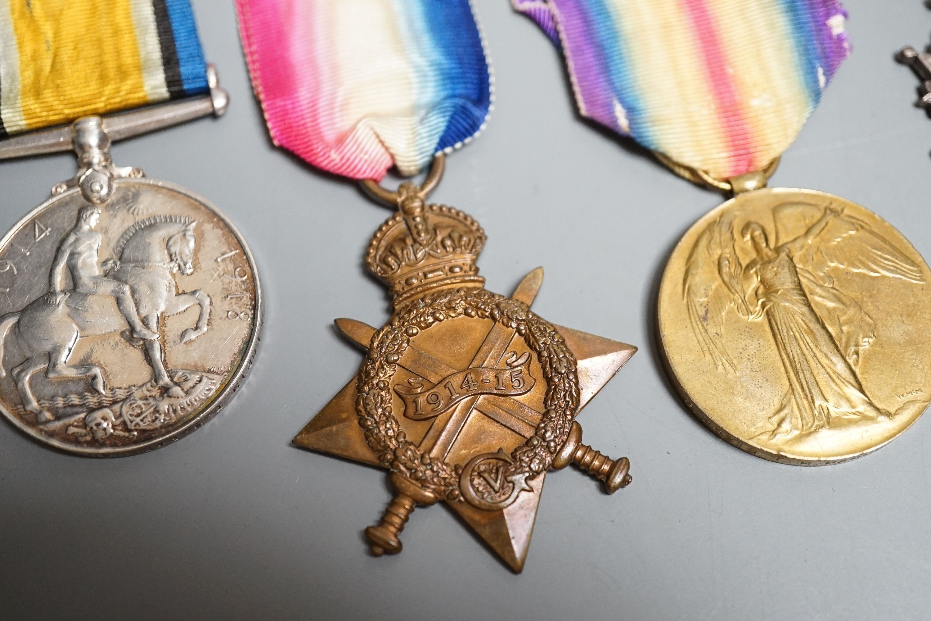 A WWI trio to J. 28219 Thomas H Parnham Able Seaman, Royal Navy, KIA aboard destroyer HMS Strongbow, sunk 17th October 1917, and a Royal Navy Temperance Society Three-Years medal (4)